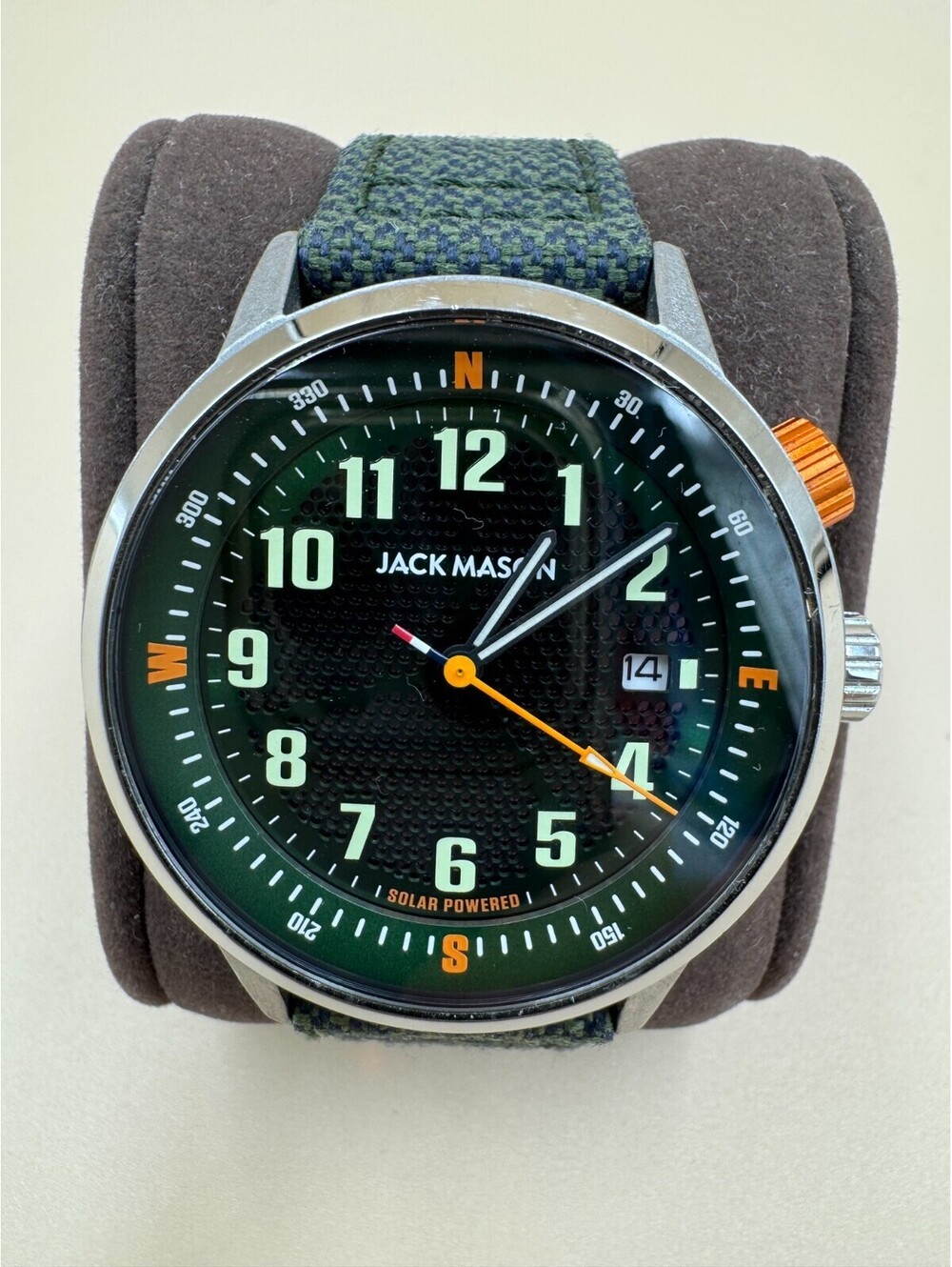Jack Mason Solar Watch JM-F111-007 Green Dial Men's Stainless 50th Earth Day 100